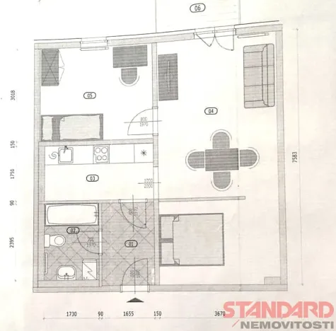 Pronájem bytu 2+kk, Zbůch, U Trati, 56 m2