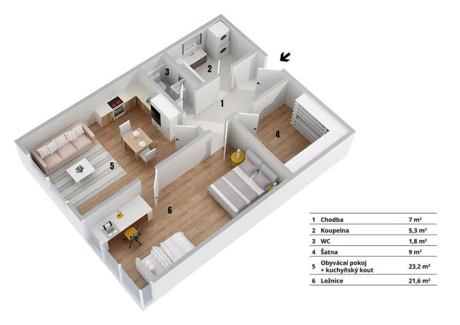 Prodej bytu 3+kk, Brno, Hlinky, 75 m2