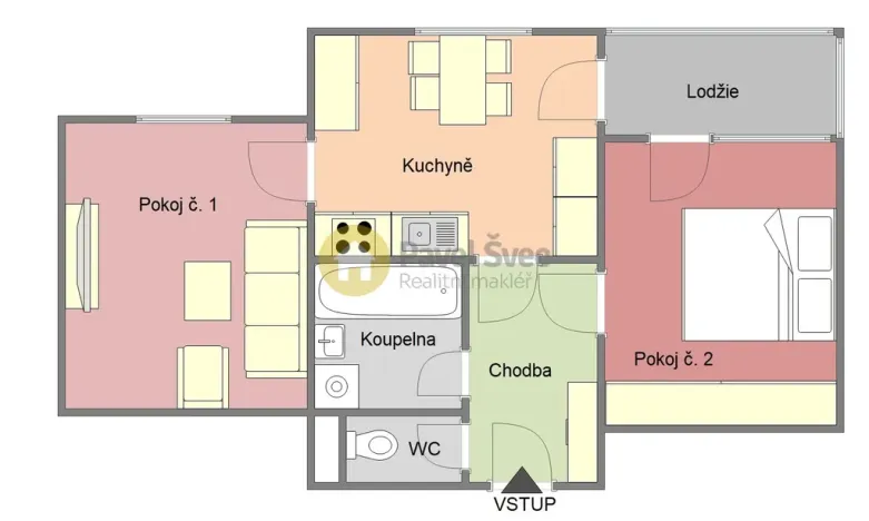 Pronájem bytu 2+1, Horažďovice, Na Vápence, 52 m2