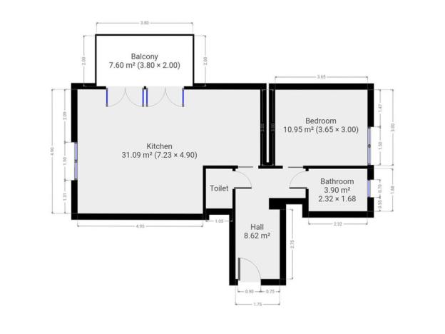 Pronájem bytu 2+kk, Praha - Žižkov, Hartigova, 58 m2