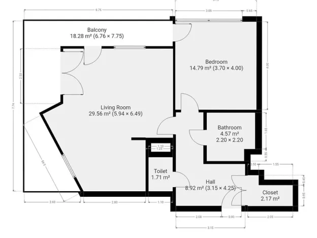 Pronájem bytu 2+kk, Praha - Zličín, Sazovická, 63 m2