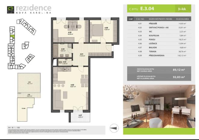 Pronájem bytu 3+kk, Ostrava - Moravská Ostrava, Jantarová, 282 m2