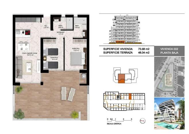 Prodej bytu 3+kk, Guardamar del Segura, Španělsko, 63 m2
