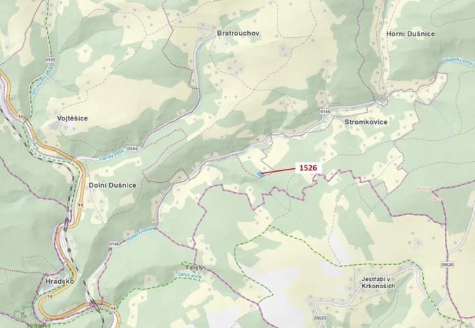 Dražba lesa, Jablonec nad Jizerou, 2579 m2