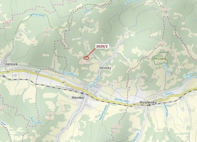 Dražba lesa, Hovězí, 788 m2