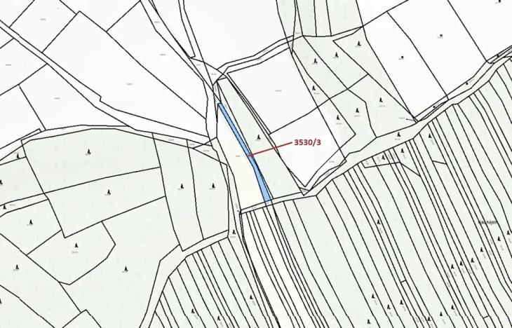 Dražba pozemku, Bojkovice, 537 m2