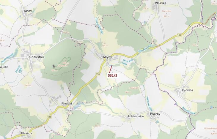 Dražba lesa, Mlýny, 1397 m2