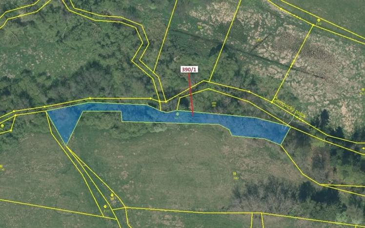 Dražba pozemku, Psárov, 2190 m2