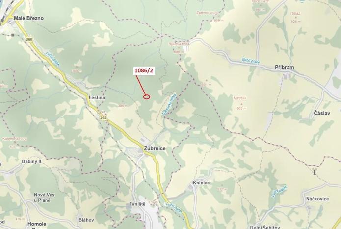 Dražba lesa, Zubrnice, 26 m2