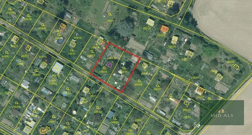 Prodej zahrady, Plzeň, Sluneční, 700 m2