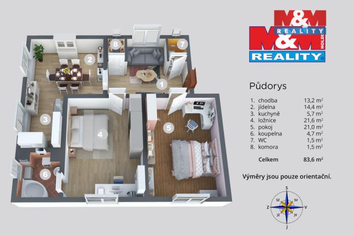 Prodej bytu 3+1, Ústí nad Labem - Klíše, Na Spálence, 88 m2