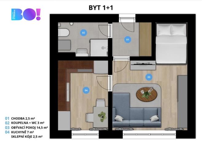Prodej bytu 1+1, Frýdek-Místek, Jaroslava Lohrera, 27 m2