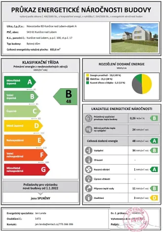 Prodej bytu 2+kk, Kunčice nad Labem, 39 m2