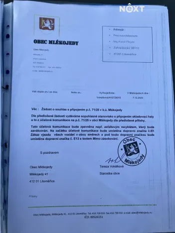 Prodej komerčního pozemku, Mlékojedy, 1000 m2