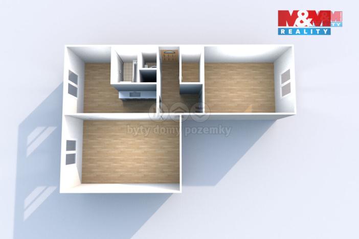 Pronájem bytu 2+1, Ústí nad Labem - Neštěmice, Mlýnská, 62 m2