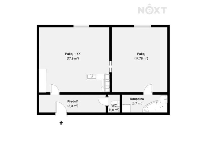 Prodej bytu 2+kk, Plzeň, Koterovská, 44 m2