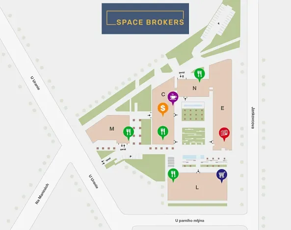 Pronájem kanceláře, Praha - Holešovice, Jankovcova, 620 m2