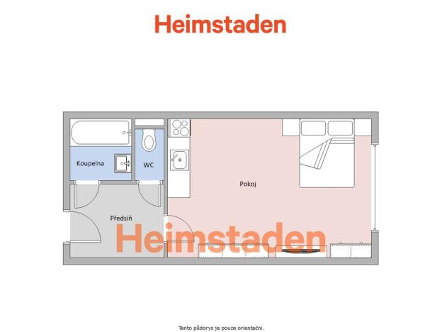 Pronájem bytu 1+kk, Orlová - Lutyně, Osvobození, 28 m2