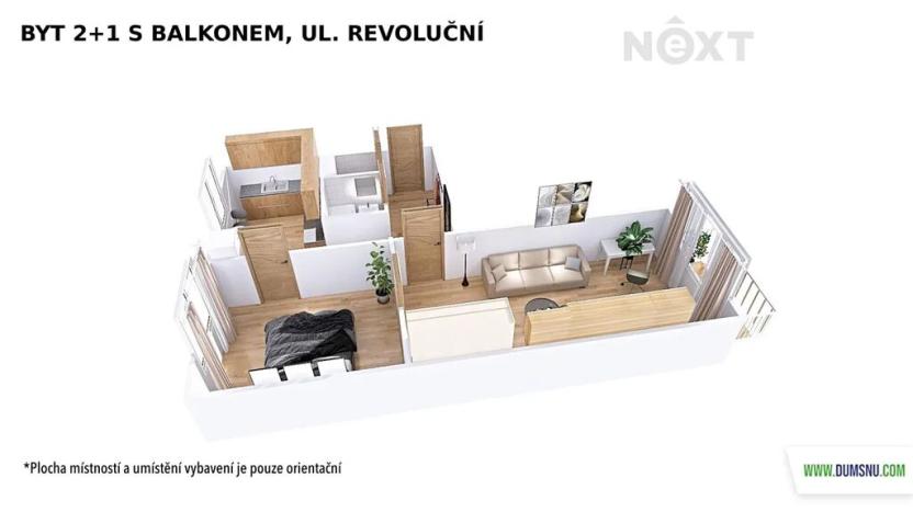 Prodej bytu 2+1, Šumperk, Revoluční, 55 m2