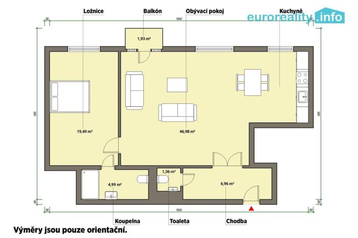 Pronájem bytu 2+kk, Mariánské Lázně, Masarykova, 80 m2