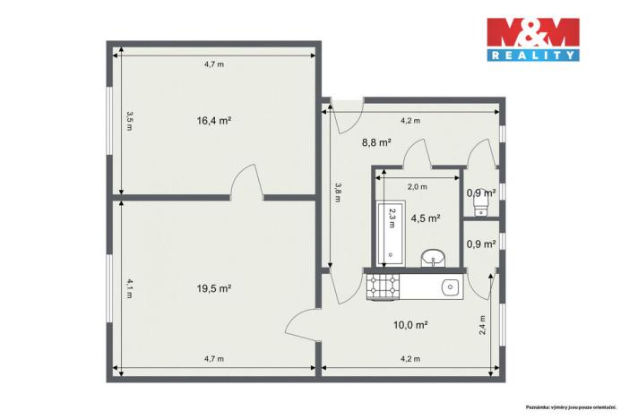 Prodej bytu 2+1, Horní Slavkov, Poštovní, 61 m2