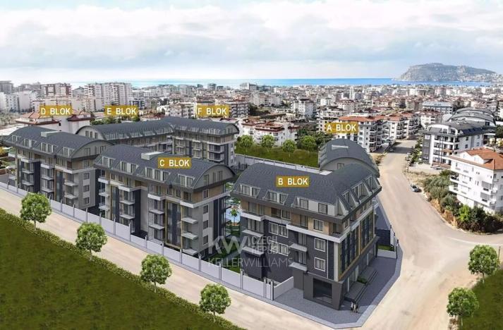 Prodej bytu 2+kk, Oba, Turecko, Boyacılar Küme Evler Sokak, 50 m2