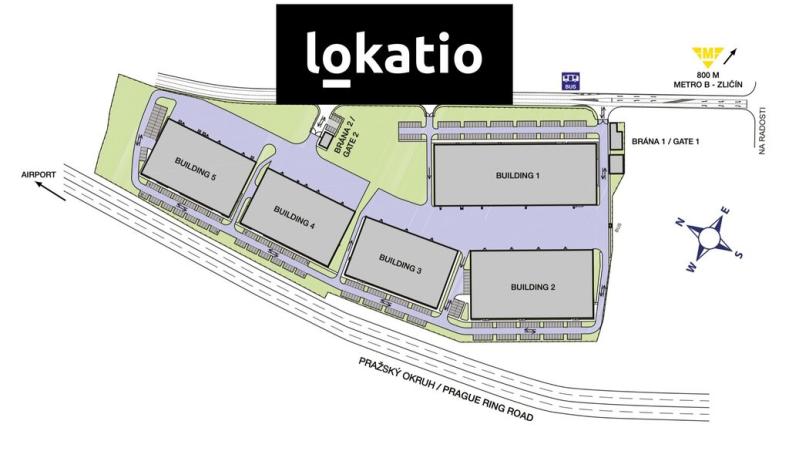 Pronájem skladu, Praha - Zličín, 1055 m2