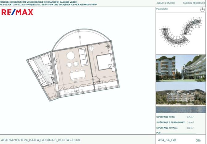 Prodej bytu 2+kk, Radhimë, Vlora, Albánie, 67 m2