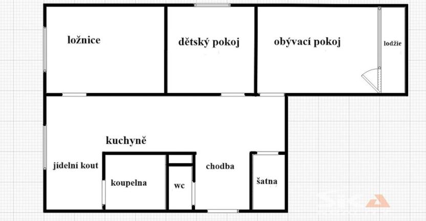 Prodej bytu 3+1, Louny, Kpt. Nálepky, 62 m2