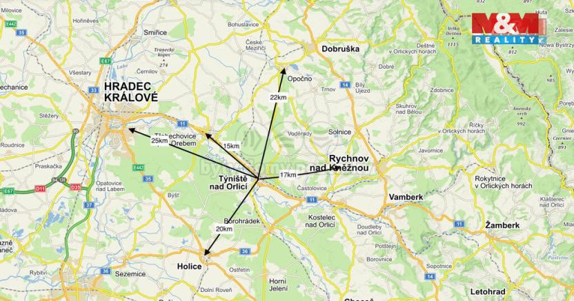 Pronájem bytu 2+1, Týniště nad Orlicí, Mírové nám., 52 m2