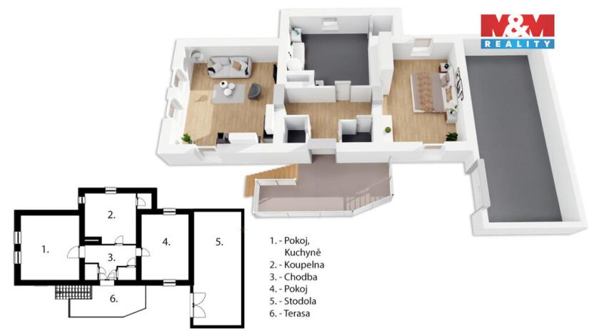 Prodej chalupy, Kamenný Přívoz - Hostěradice, 107 m2