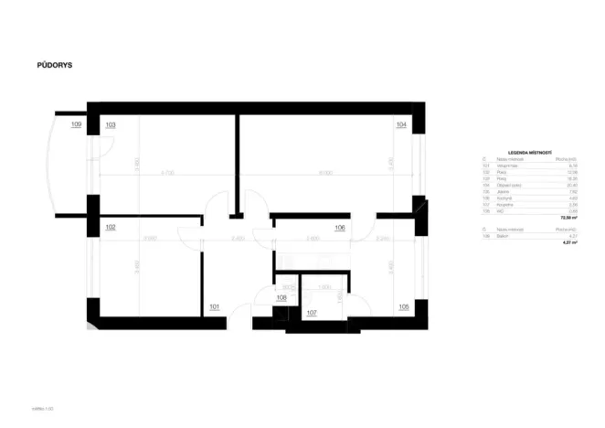 Prodej bytu 3+1, Brno, Za školou, 74 m2