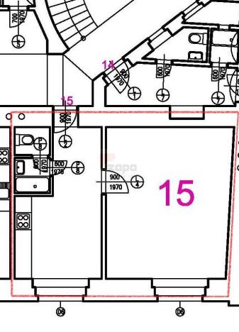 Pronájem bytu 2+kk, Praha - Smíchov, Grafická, 42 m2