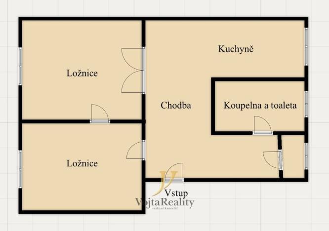 Pronájem bytu 2+1, Přerov - Přerov I-Město, Velké Novosady, 52 m2