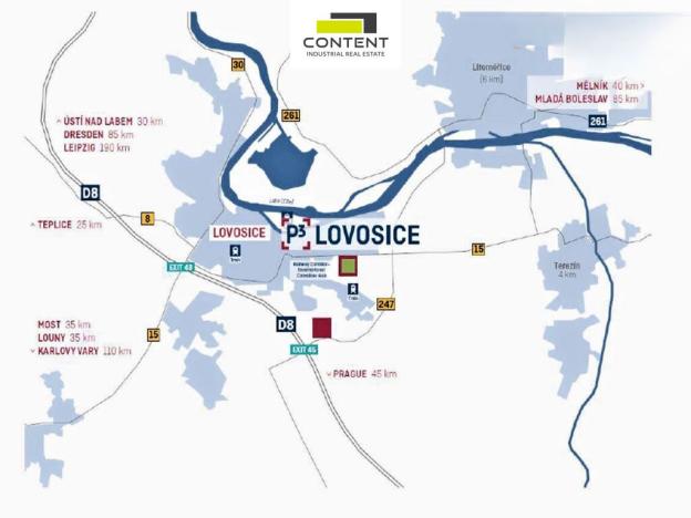 Pronájem výrobních prostor, Lovosice, 6563 m2