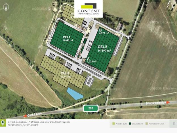 Pronájem skladu, Česká Lípa - Dobranov, 3000 m2