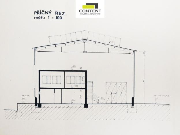 Pronájem skladu, Nýřany, Šůlova, 1500 m2
