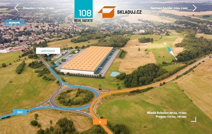 Pronájem skladu, Rumburk, Bentelerova, 20000 m2