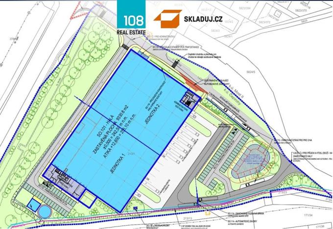 Pronájem skladu, Most, U Lesíka, 9475 m2