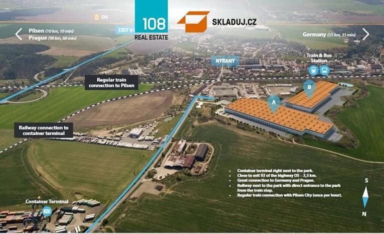 Pronájem skladu, Úherce, 20000 m2