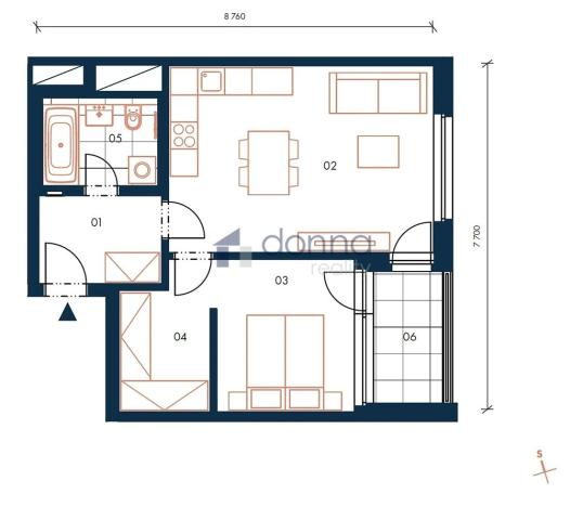 Pronájem bytu 2+kk, Praha, Mužíkova, 54 m2