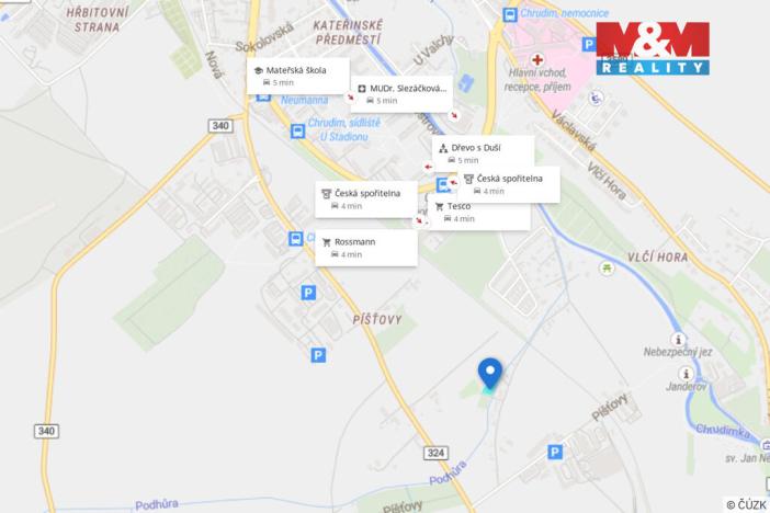 Prodej zahrady, Chrudim, Píšťovy, 1691 m2