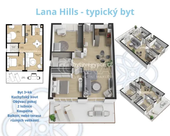 Prodej bytu 3+kk, Hurgáda,Egypt, 87 m2