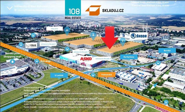 Pronájem skladu, Plzeň, Ke Karlovu, 5000 m2