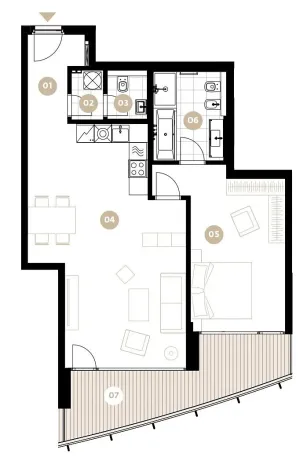 Pronájem bytu 2+kk, Praha - Smíchov, Holečkova, 74 m2