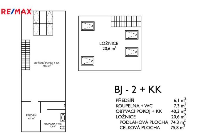 Prodej bytu 2+kk, Praha - Karlín, Vítkova, 70 m2