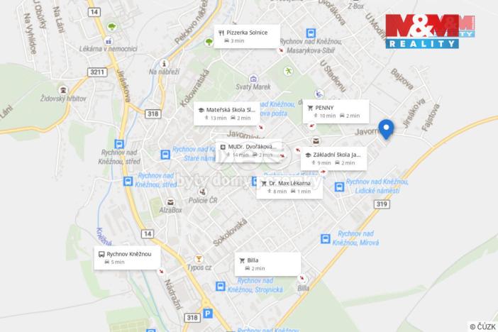 Pronájem bytu 1+kk, Rychnov nad Kněžnou, Javornická, 40 m2