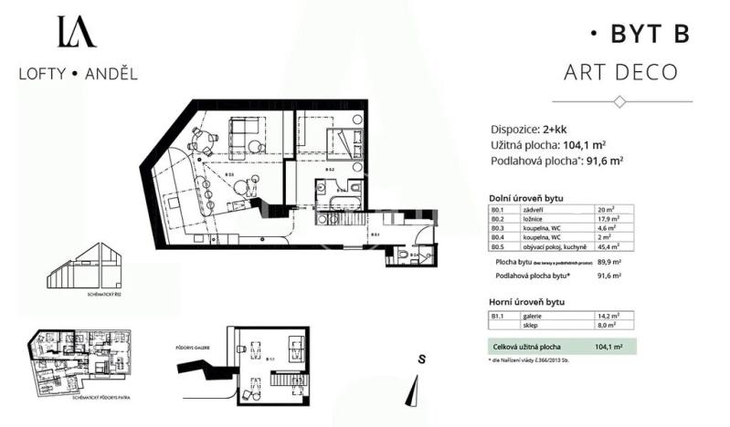 Prodej bytu 3+kk, Praha - Smíchov, Jindřicha Plachty, 90 m2