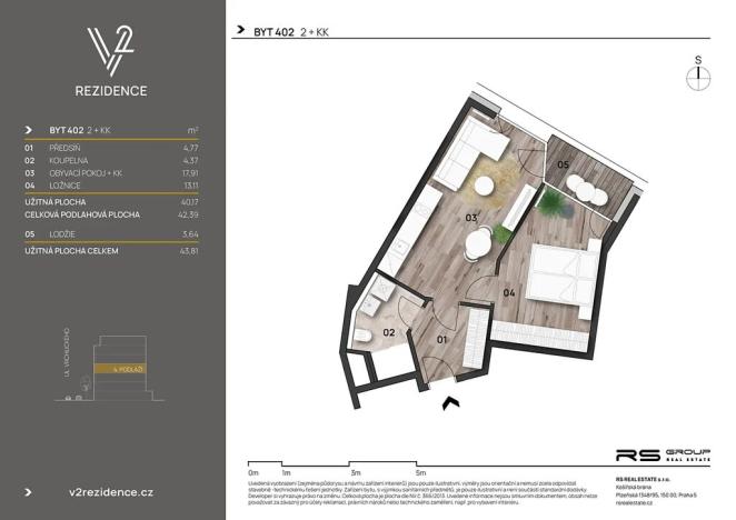 Prodej bytu 2+kk, Praha - Košíře, Hlaváčkova, 42 m2