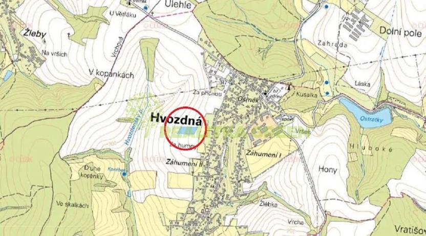 Prodej pole, Hvozdná, 8890 m2